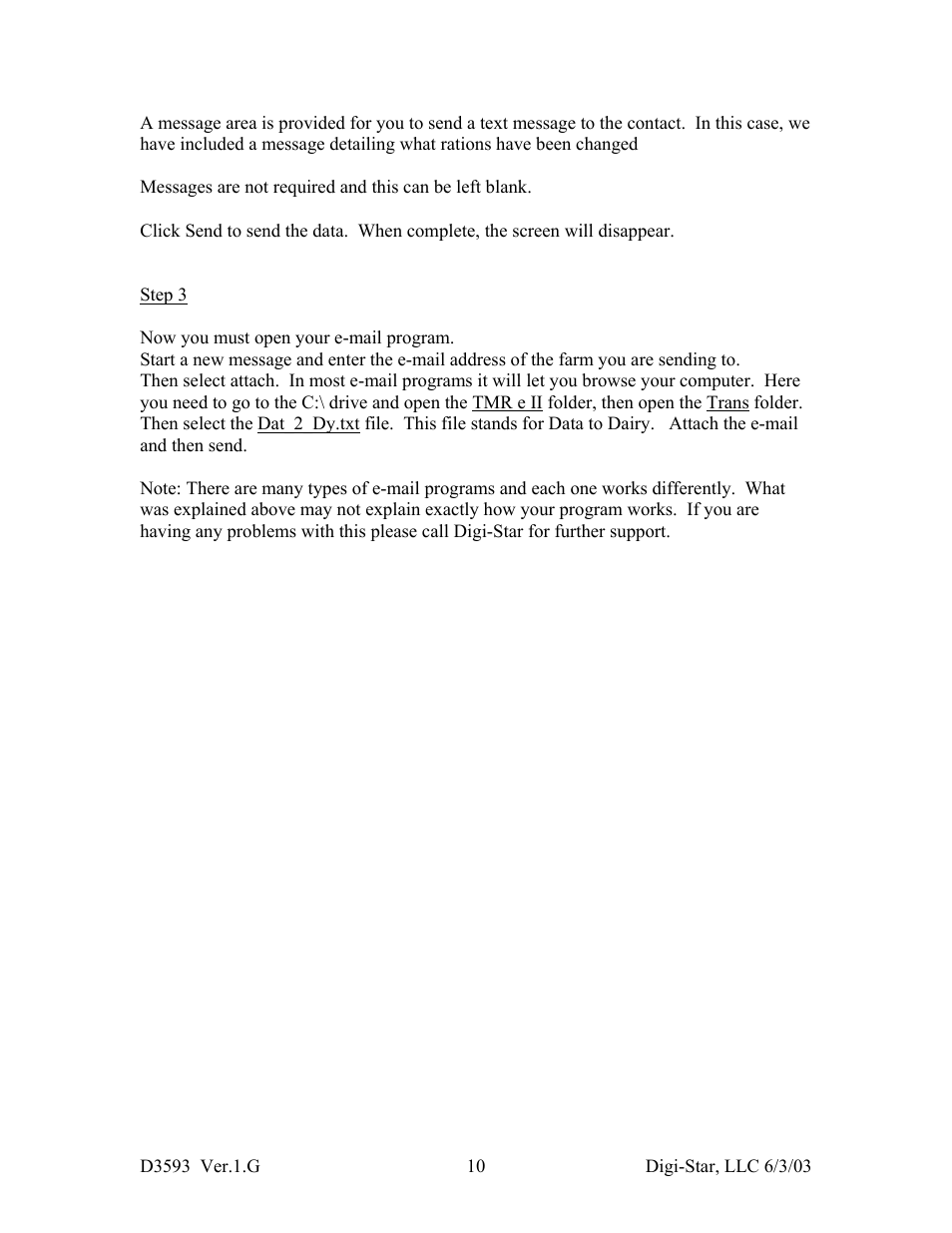 Digi-Star e-Tracker II User Manual | Page 10 / 10