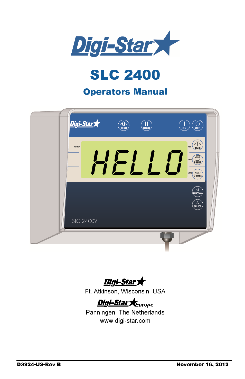 Digi-Star SLC 2400 User Manual | 22 pages