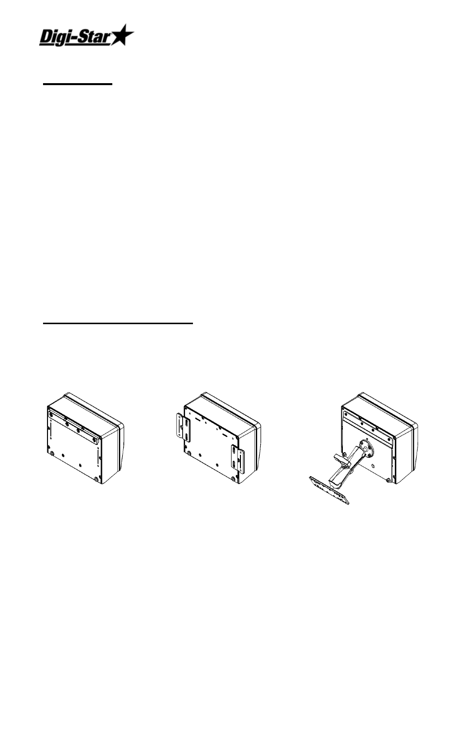 Features, Indicator mounting | Digi-Star RD 2500 User Manual | Page 2 / 5