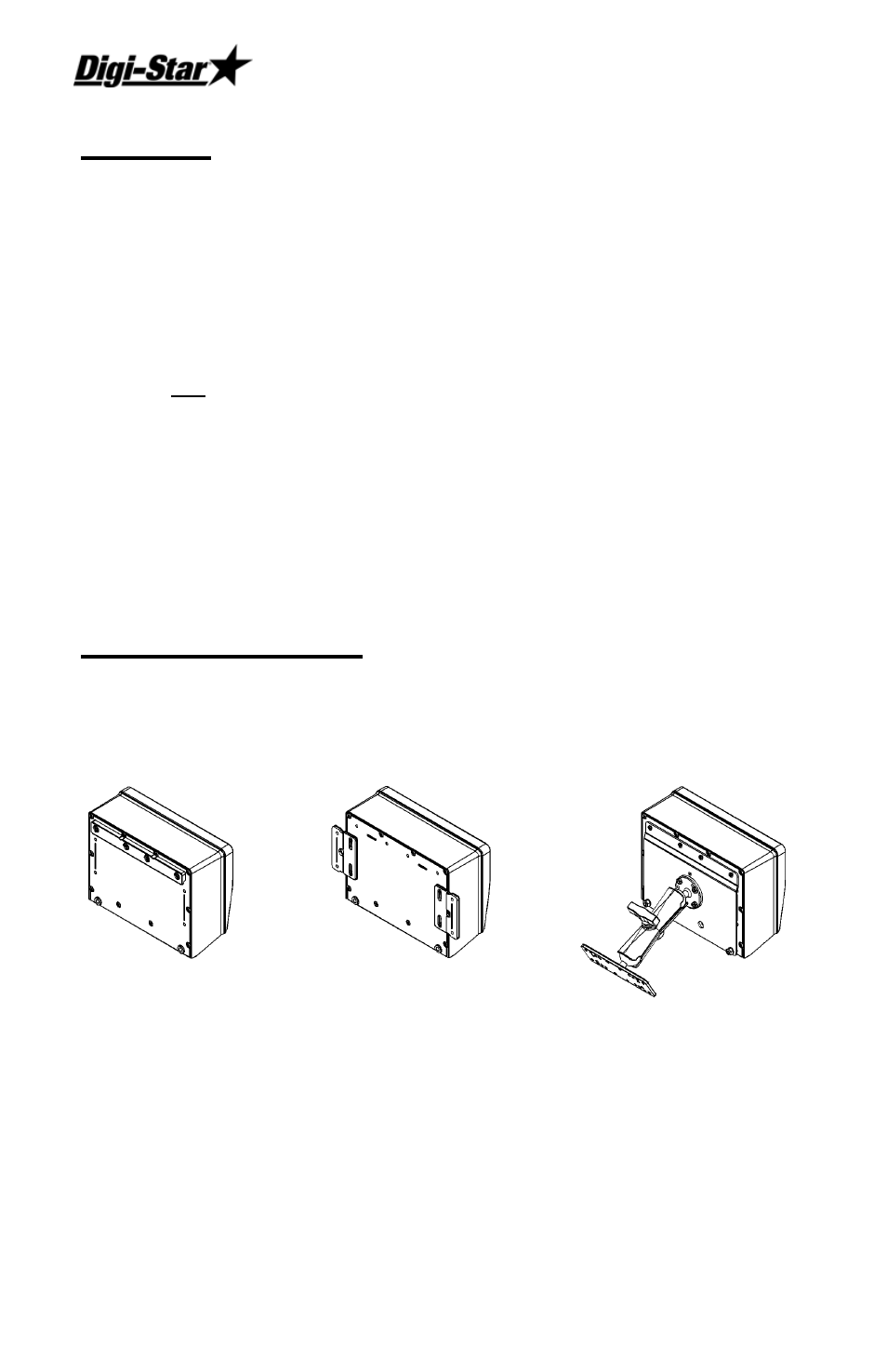 Features, Indicator mounting | Digi-Star RD 2400 User Manual | Page 2 / 4