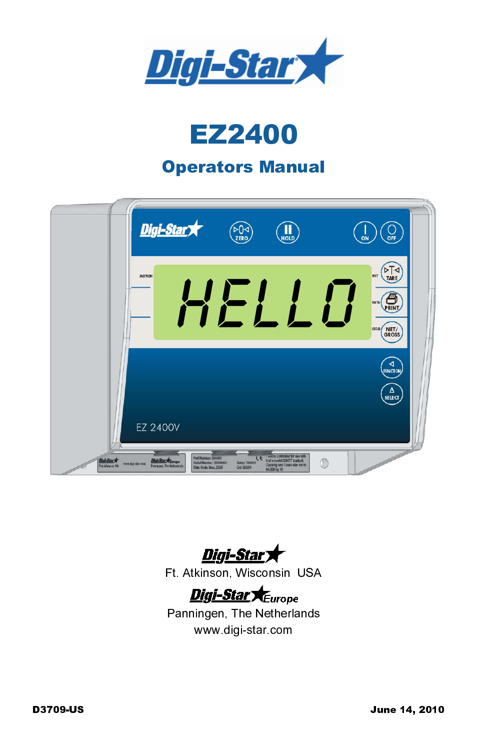 Digi-Star EZ2400 User Manual | 29 pages