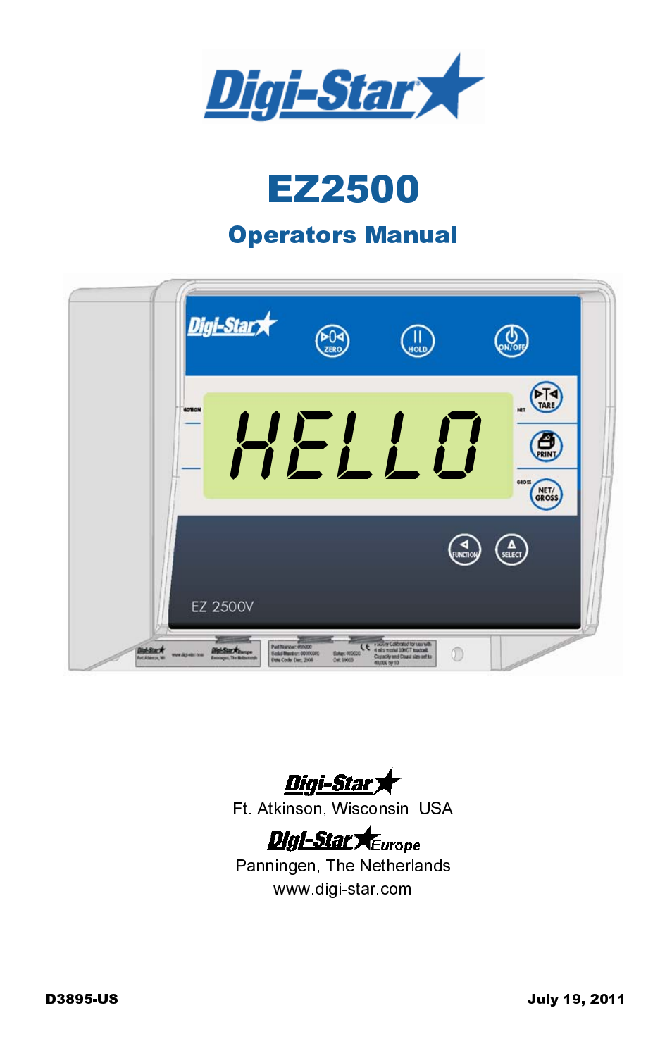 Digi-Star EZ2500 User Manual | 26 pages