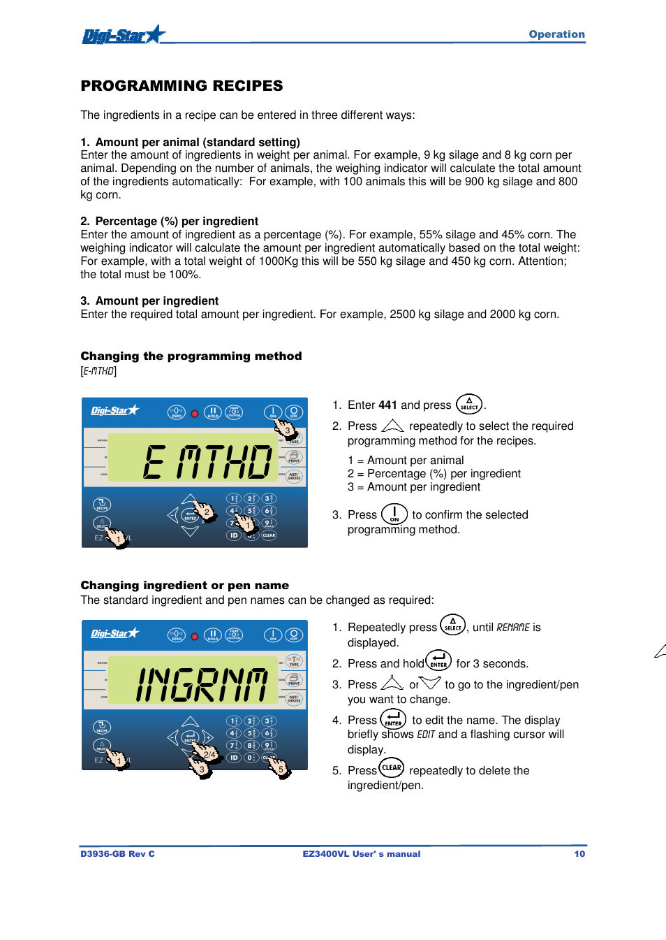 E mthd ingrnm | Digi-Star EZ3400VL User Manual | Page 10 / 33