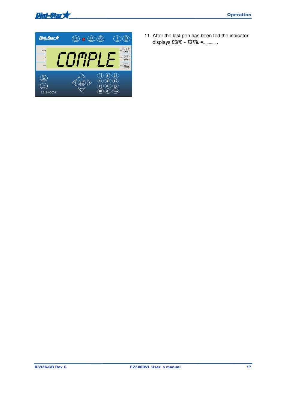Comple | Digi-Star EZ3400VL User Manual | Page 17 / 33