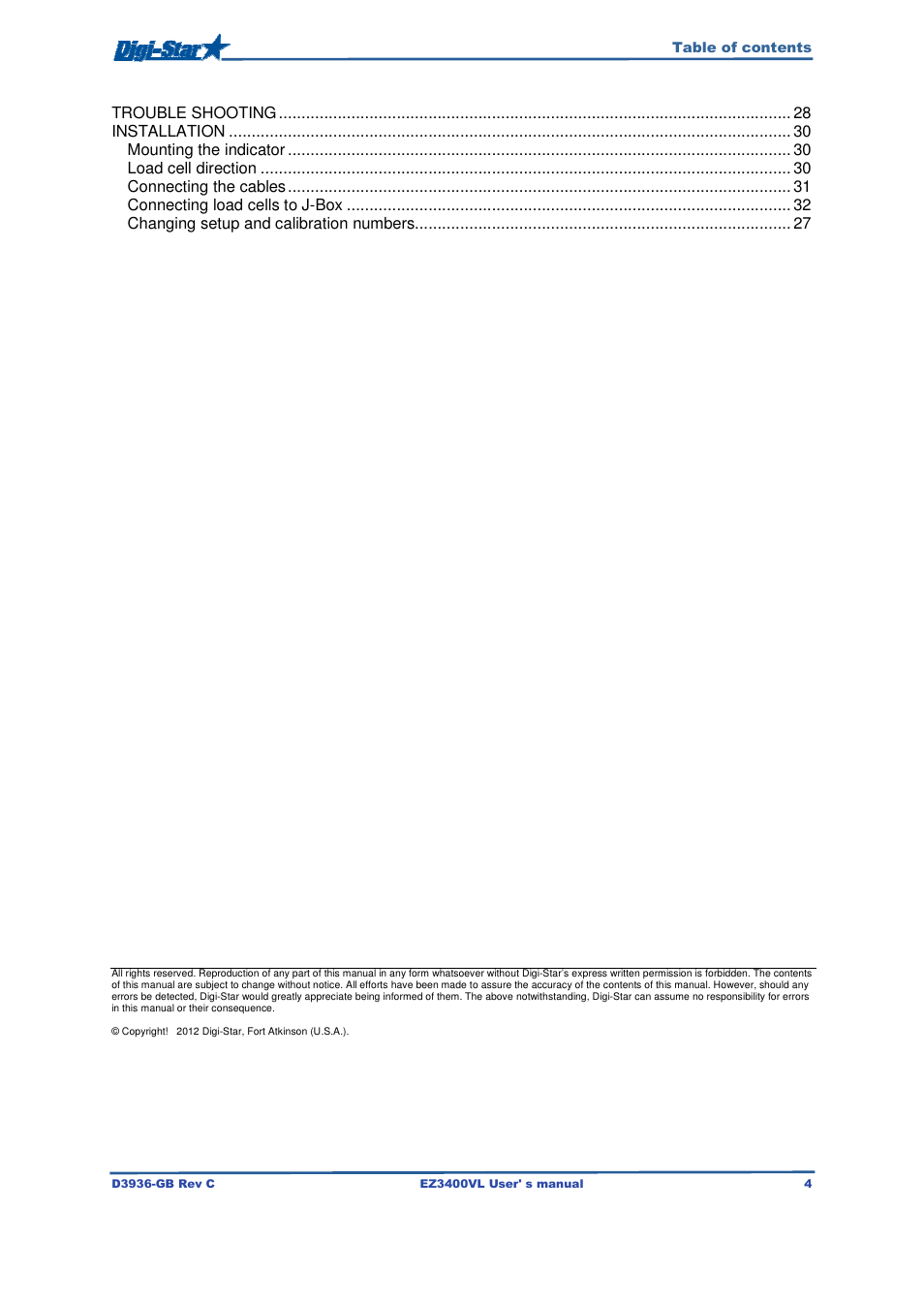 Digi-Star EZ3400VL User Manual | Page 4 / 33