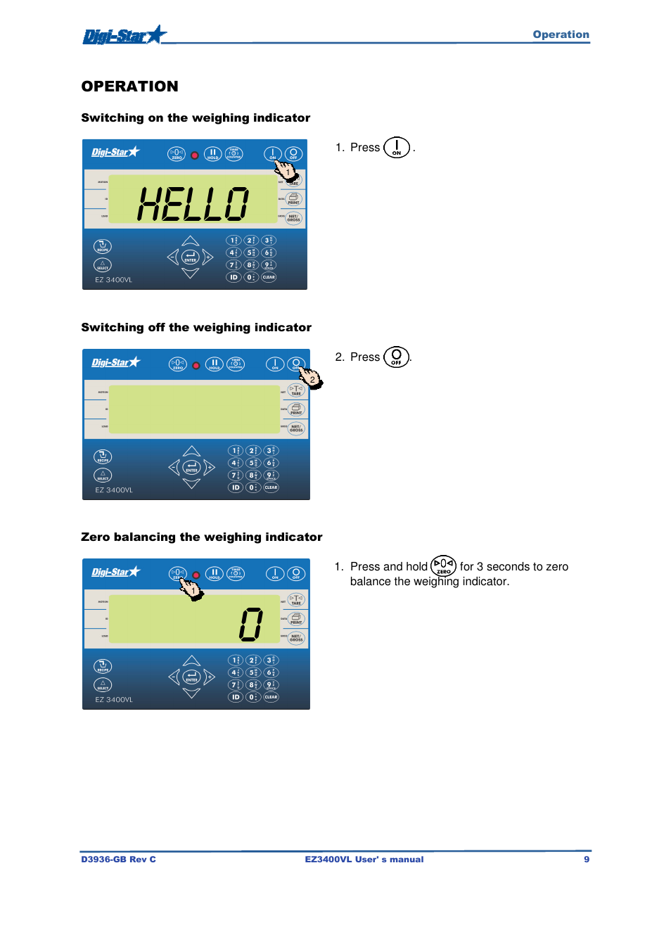 Hello | Digi-Star EZ3400VL User Manual | Page 9 / 33