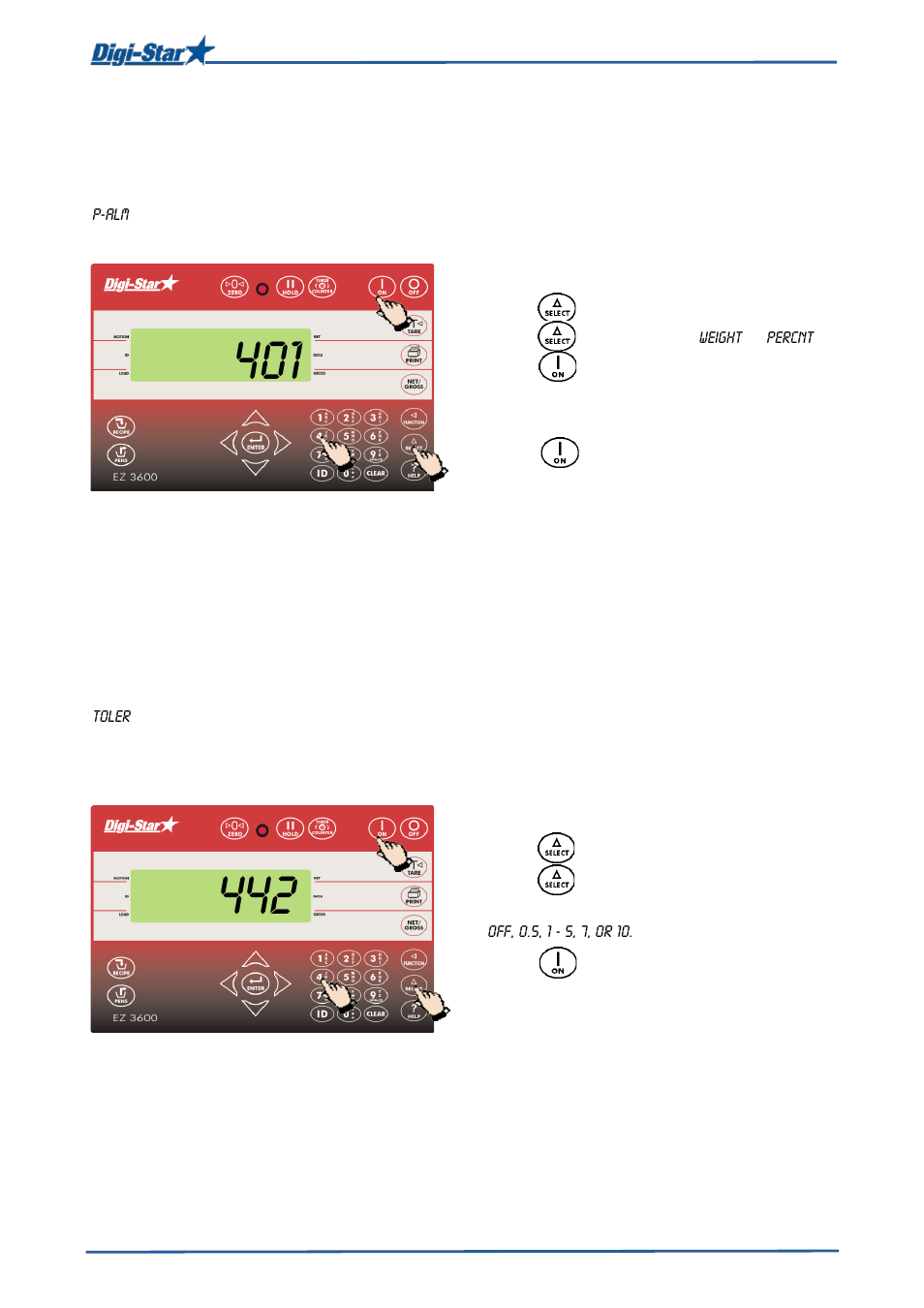 Commonly used direct access numbers, Pre-alarm, Automatically advancing ingredients | Tolerance | Digi-Star EZ 3600V Manual USB User Manual | Page 29 / 43