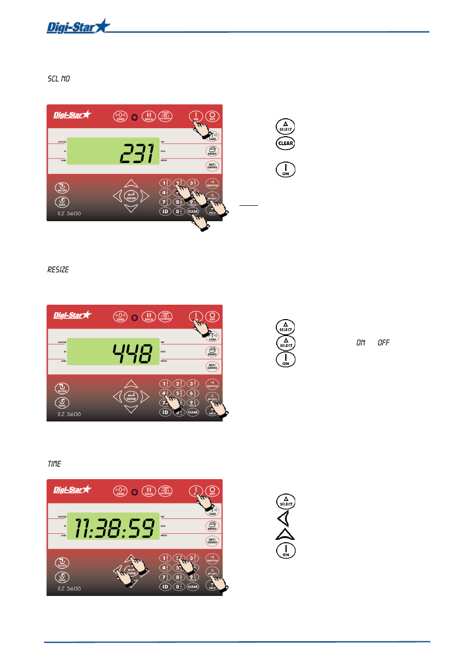 Radio number, Setting the time | Digi-Star EZ 3600V Manual USB User Manual | Page 32 / 43