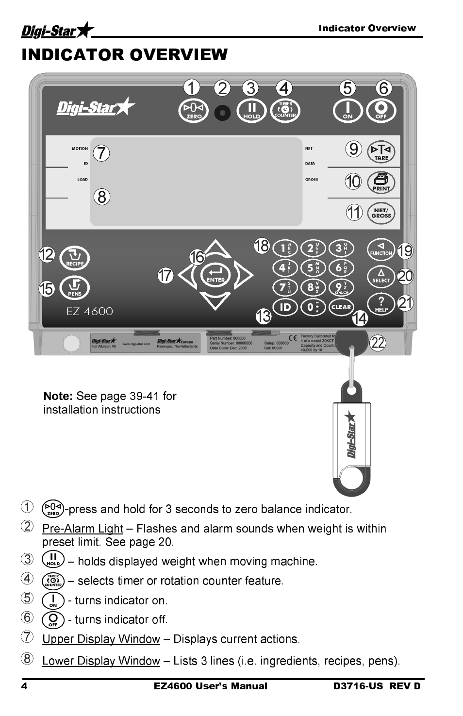 Digi-Star EZ 4600 Manual DataKey User Manual | Page 8 / 51