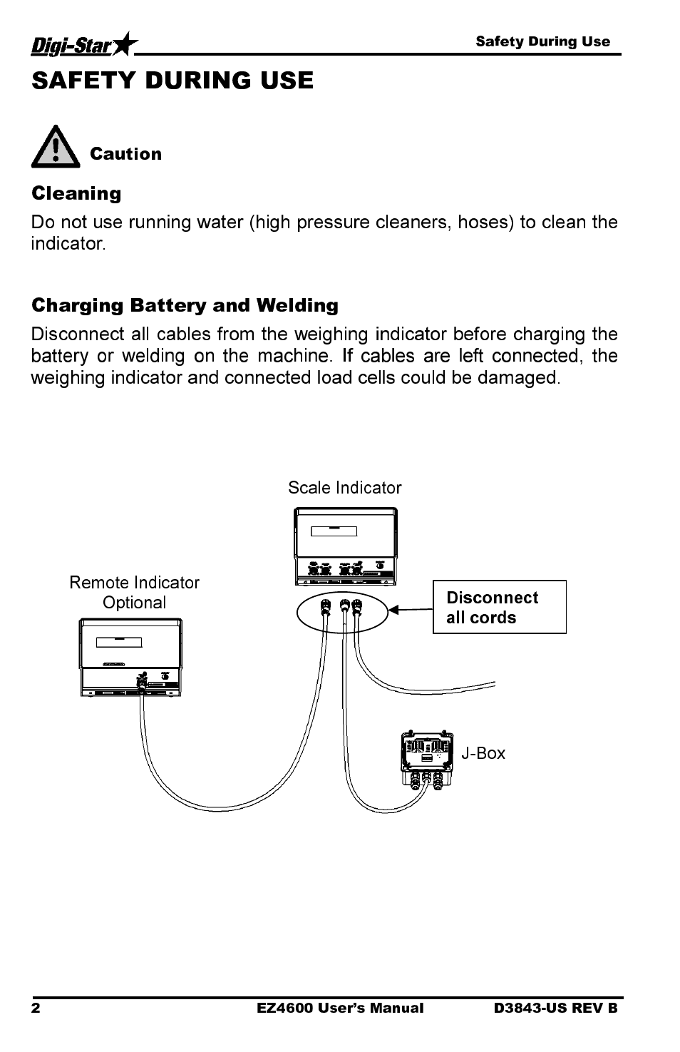 Cleaning, Charging battery and welding | Digi-Star EZ 4600 Manual USB User Manual | Page 6 / 53