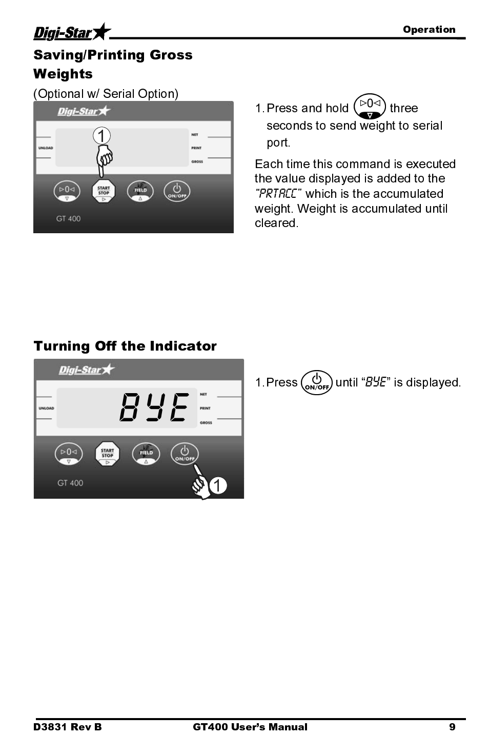 Digi-Star GT400 User Manual | Page 13 / 26