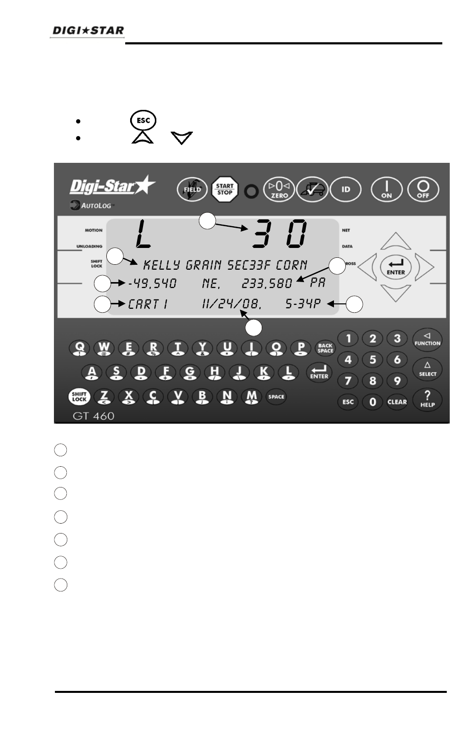 Data record screen, Age 11, 3 0 l | Digi-Star GT460 User Manual | Page 11 / 48