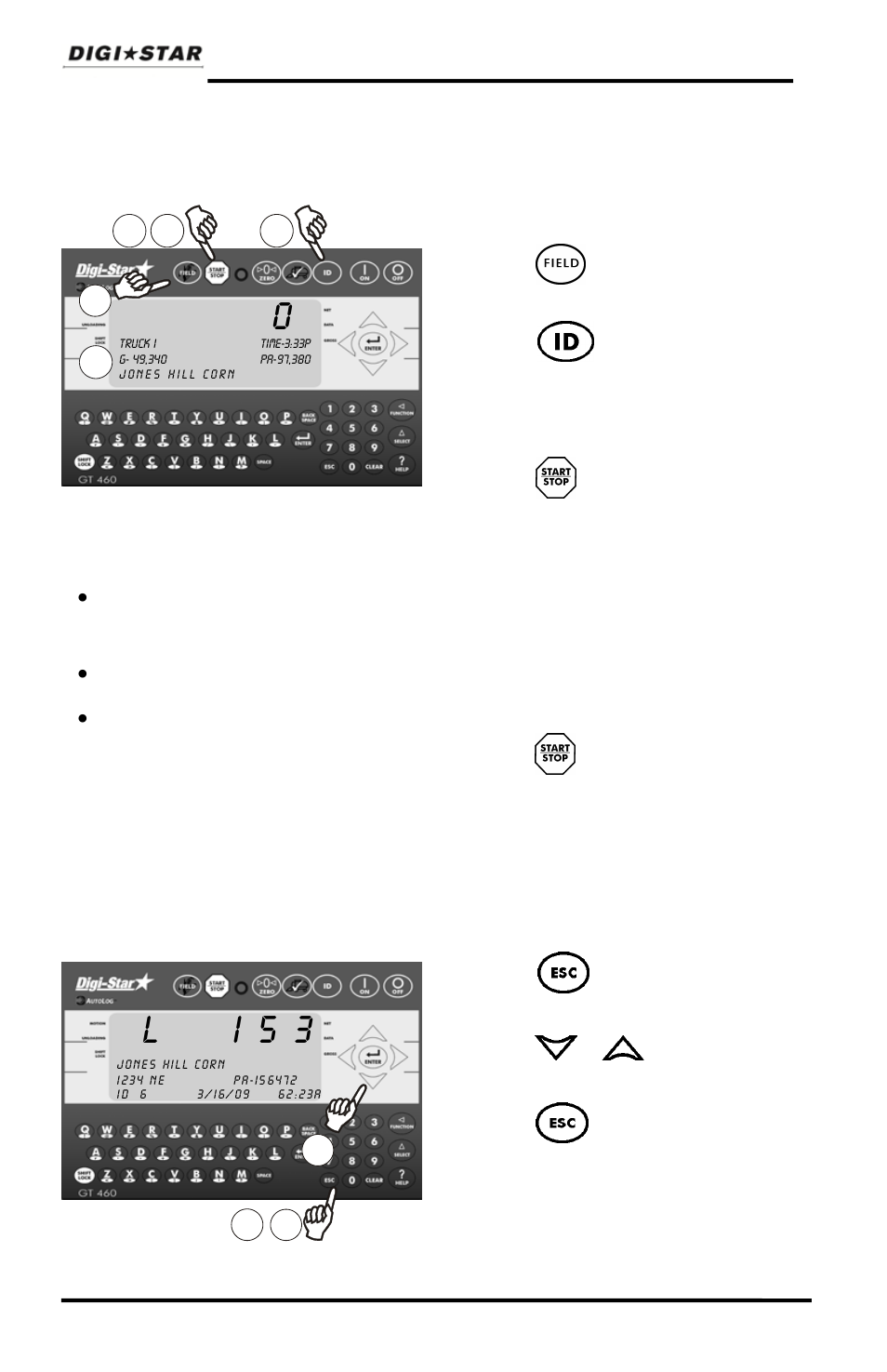 Record data – manual mode (without autolog2), Recorded data preview, Record data – manual mode (without autolog | L i 5 3 | Digi-Star GT460 User Manual | Page 18 / 48