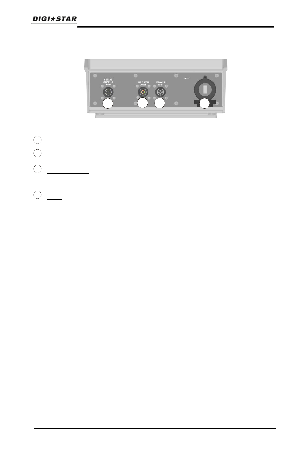 Bottom panel connections, Indicator display screens | Digi-Star GT460 User Manual | Page 9 / 48