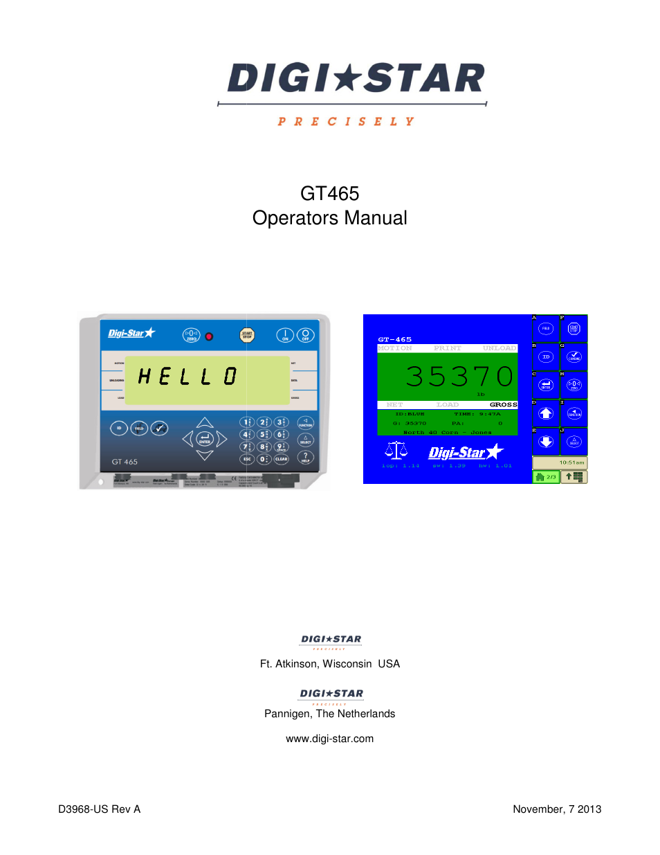 Digi-Star GT465 User Manual | 39 pages