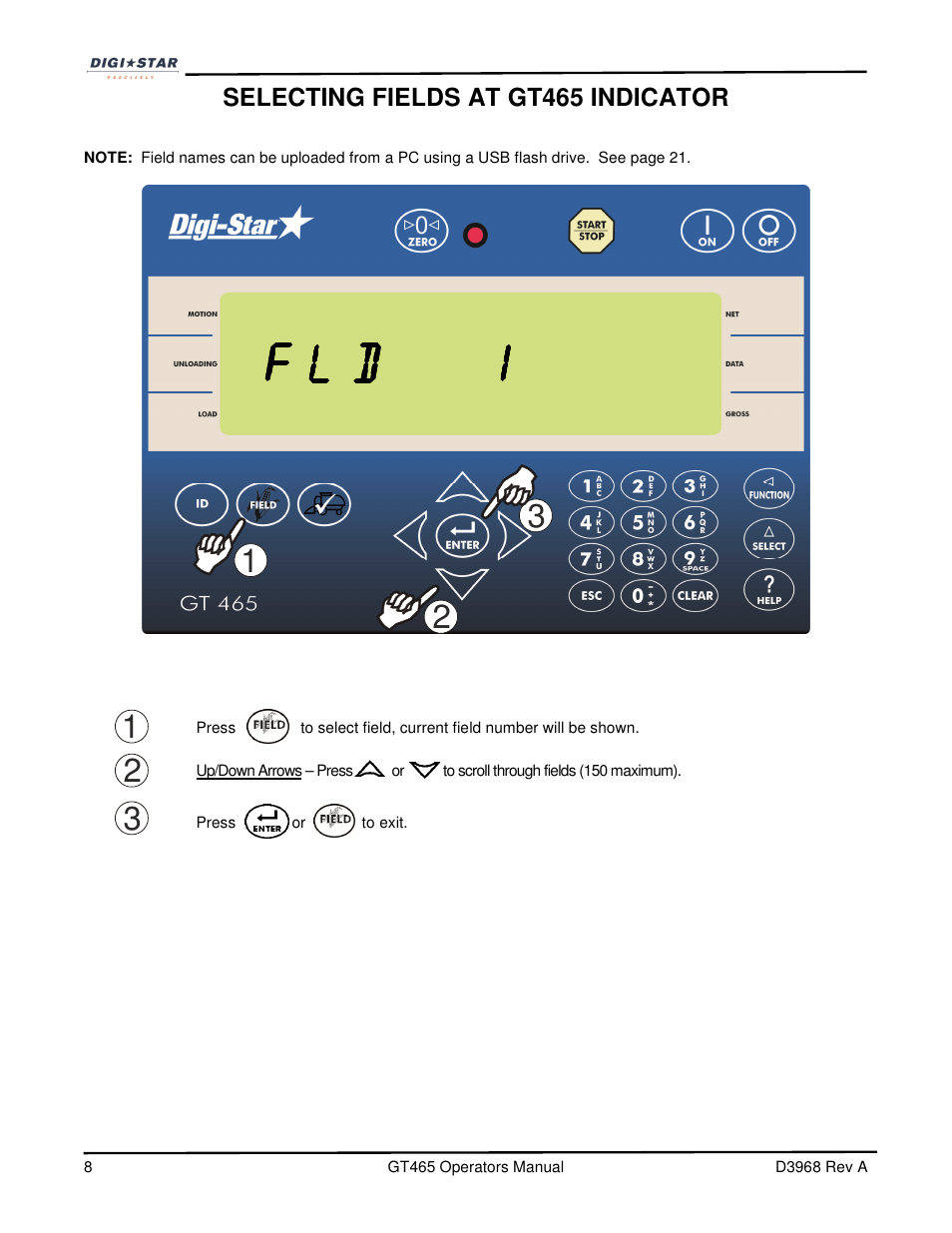 F l d, F l d 1 11 1 | Digi-Star GT465 User Manual | Page 8 / 39