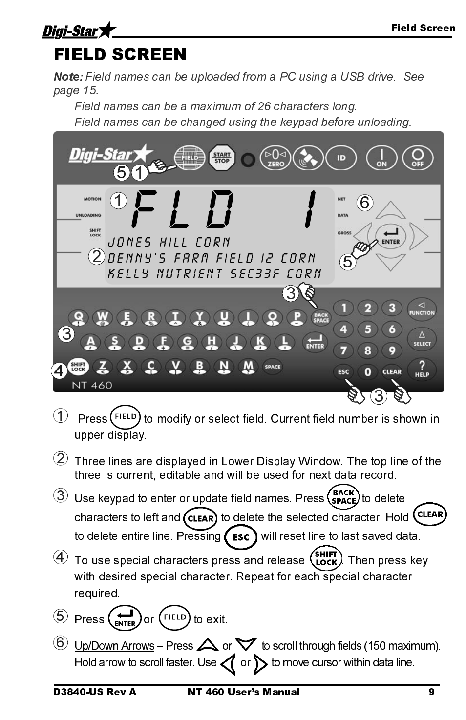 F l d i | Digi-Star NT 460 User Manual | Page 13 / 45