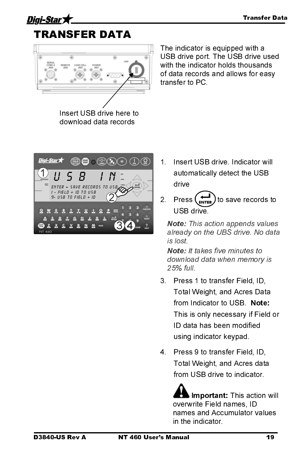 Digi-Star NT 460 User Manual | Page 23 / 45