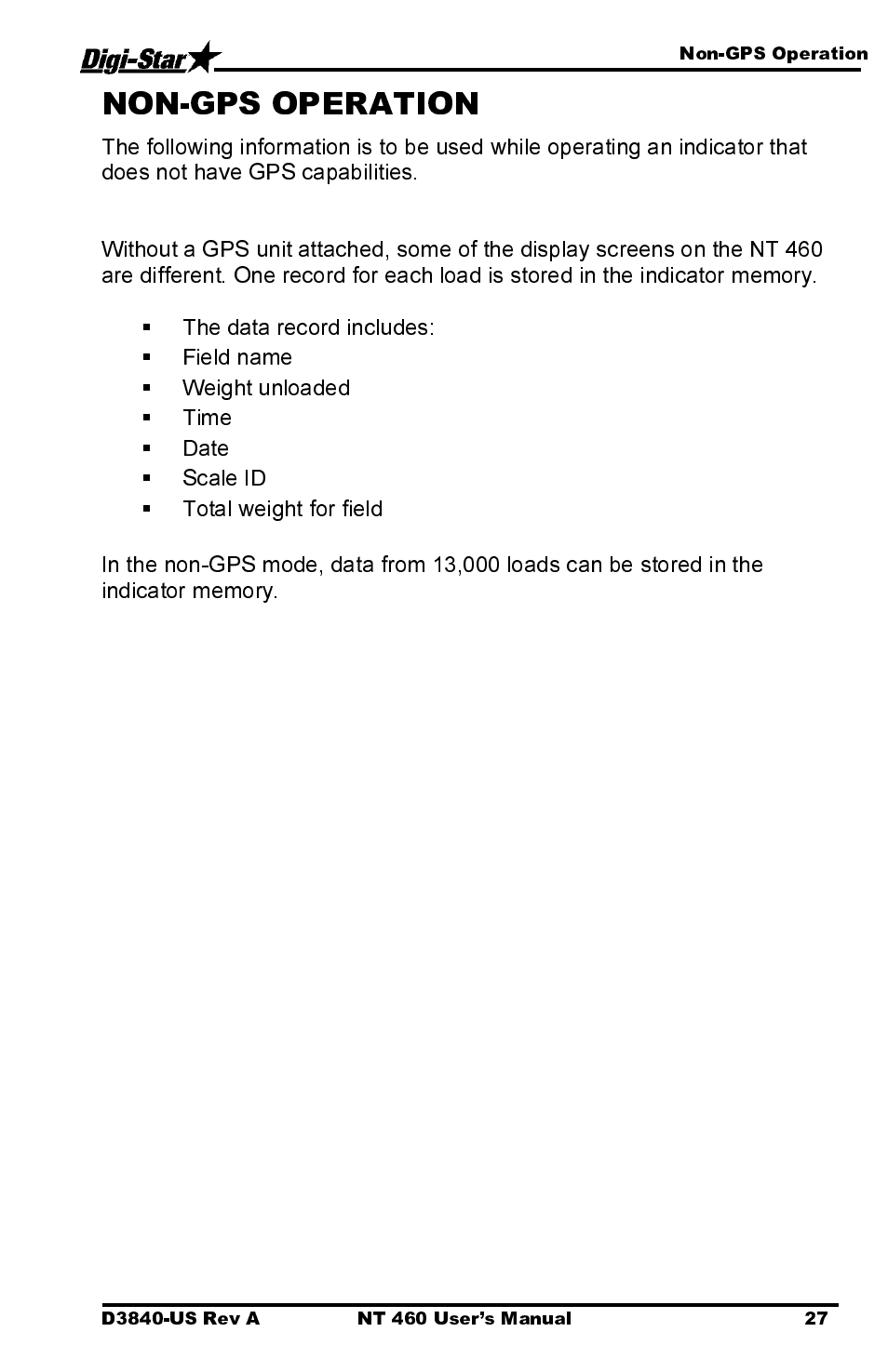Digi-Star NT 460 User Manual | Page 31 / 45