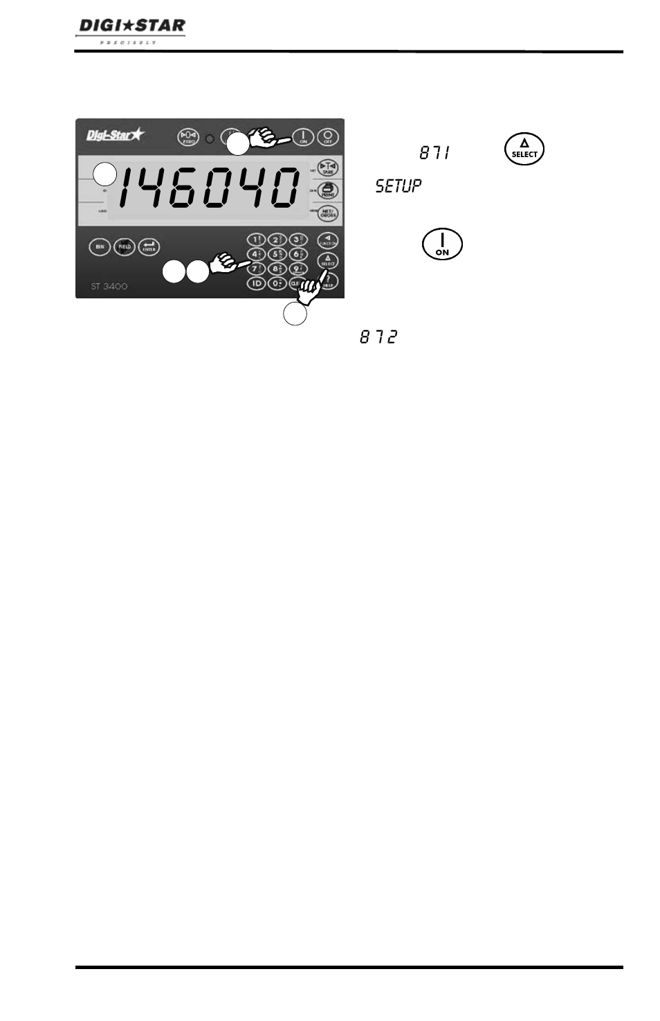 Change setup and calibration numbers | Digi-Star ST 3400 User Manual | Page 33 / 46