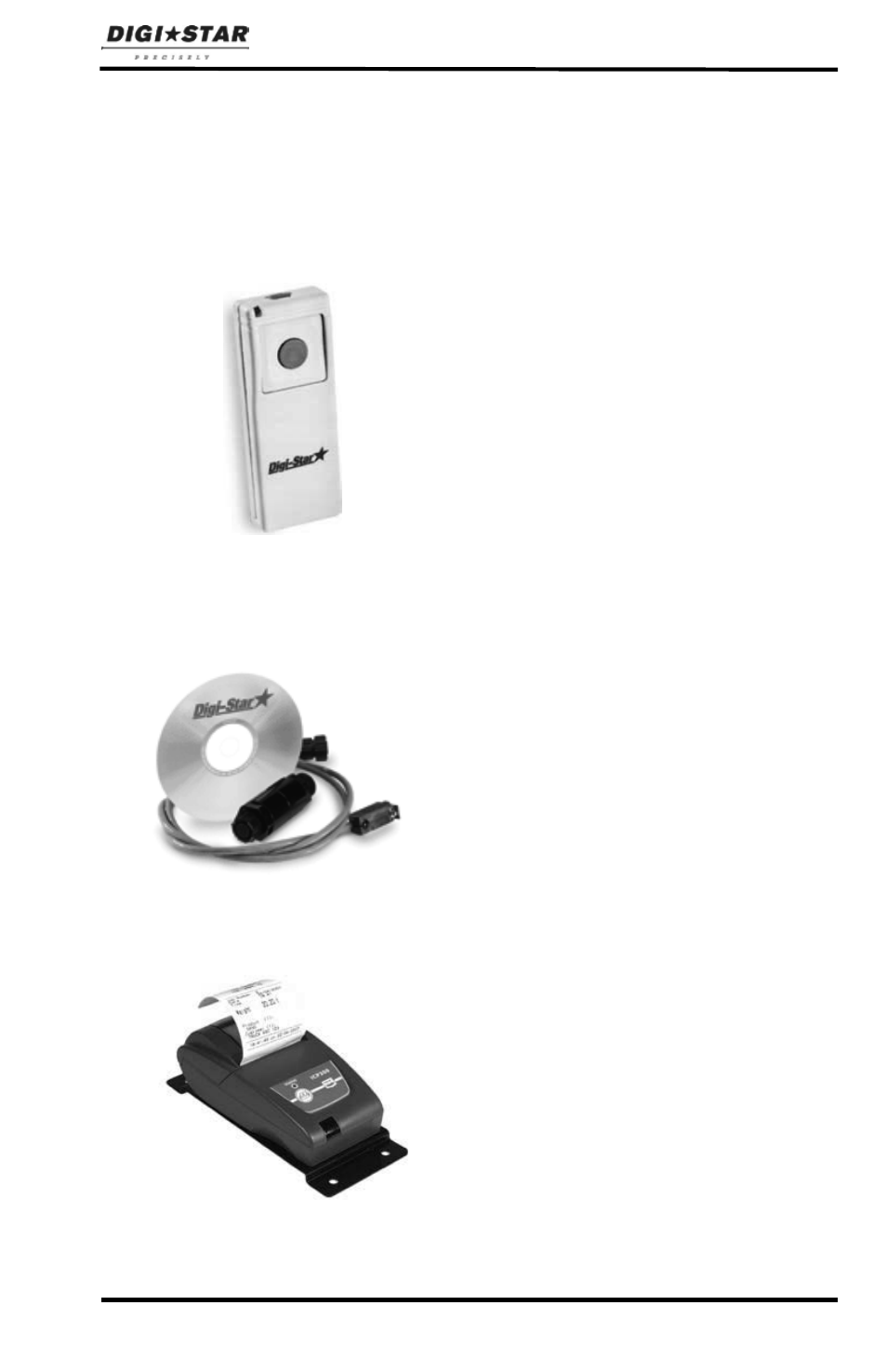 Optional equipment, Transmitter/receiver, Data transfer options | Printer | Digi-Star ST 3400 User Manual | Page 39 / 46