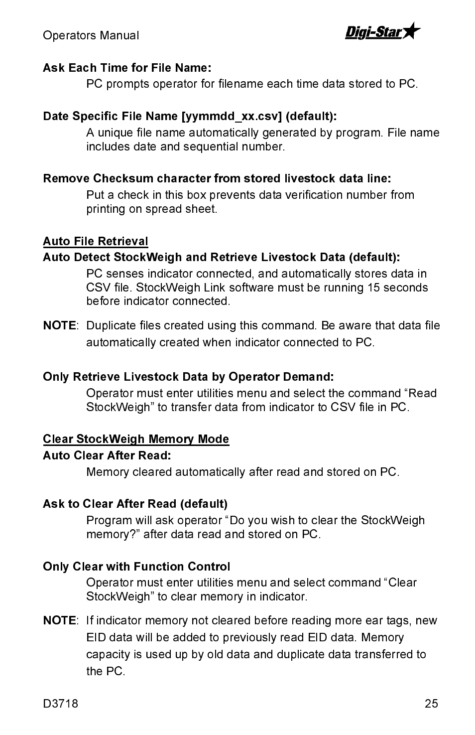 Digi-Star SW2600EID User Manual | Page 25 / 46