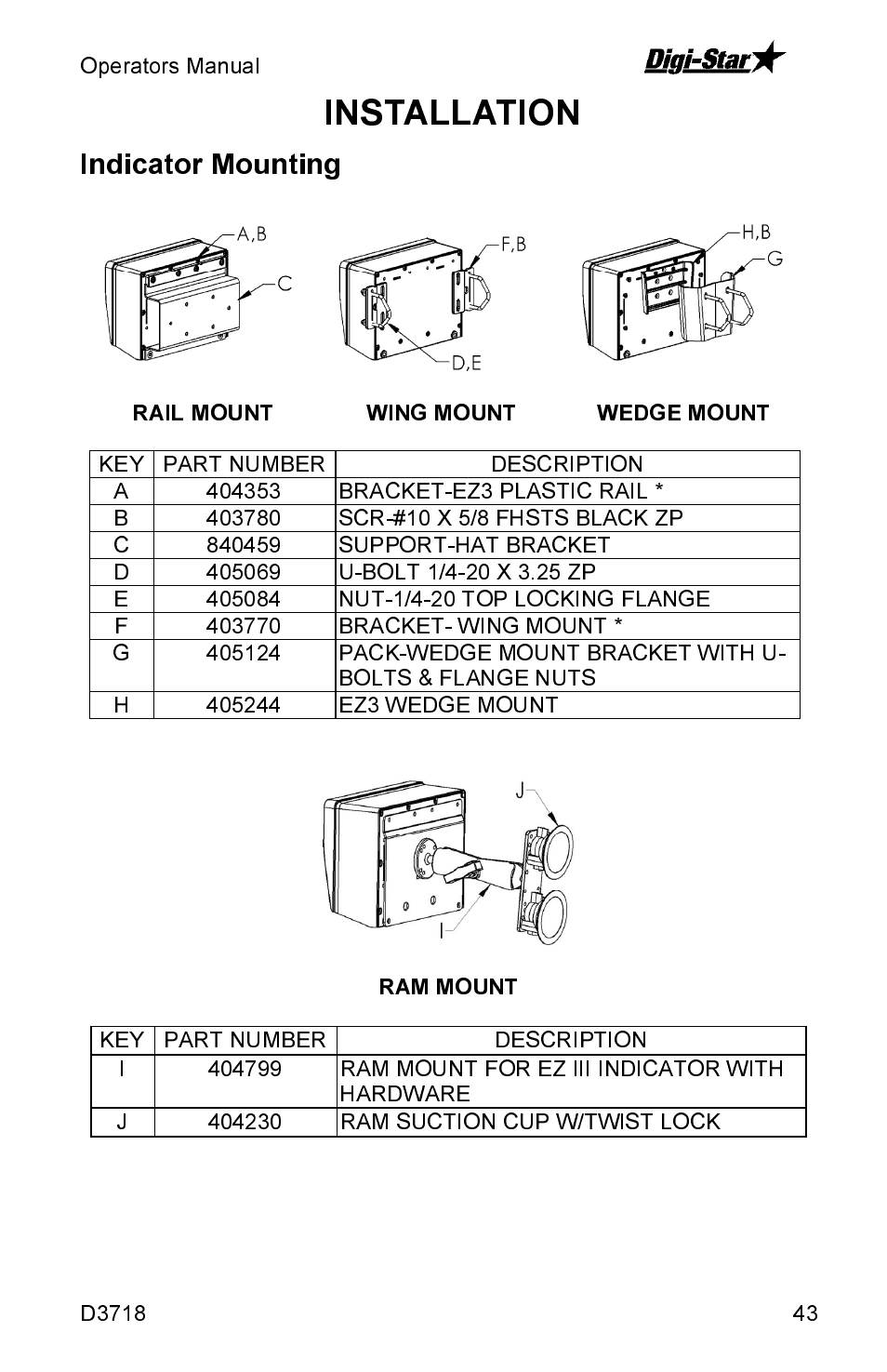 Installation | Digi-Star SW2600EID User Manual | Page 43 / 46