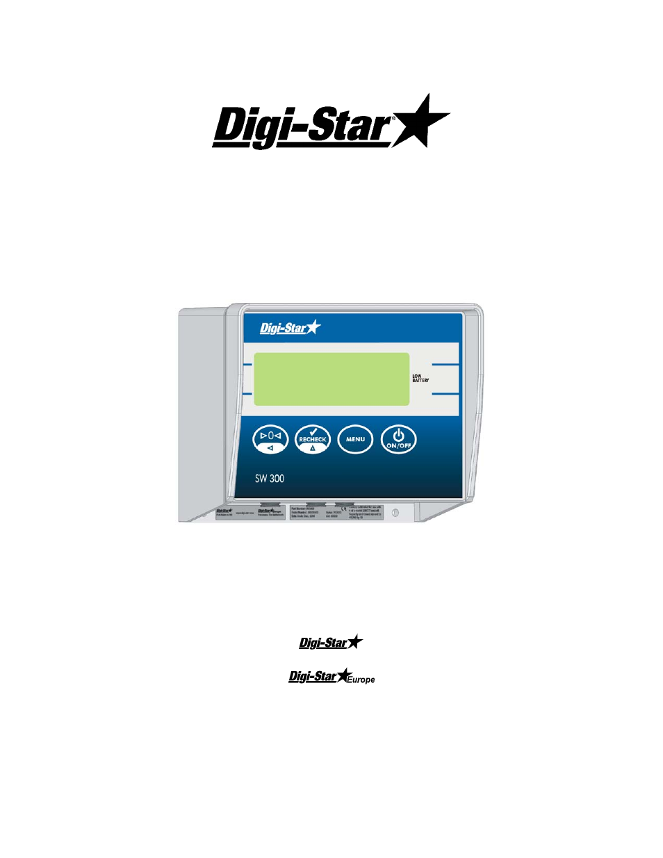 Digi-Star Stockweigh 300 User Manual | 17 pages