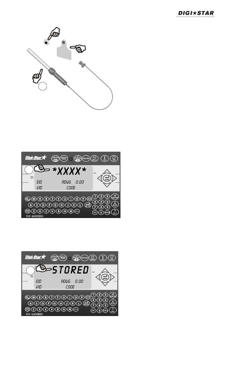 X x x x, S to re d | Digi-Star SW4600EID User Manual | Page 13 / 45