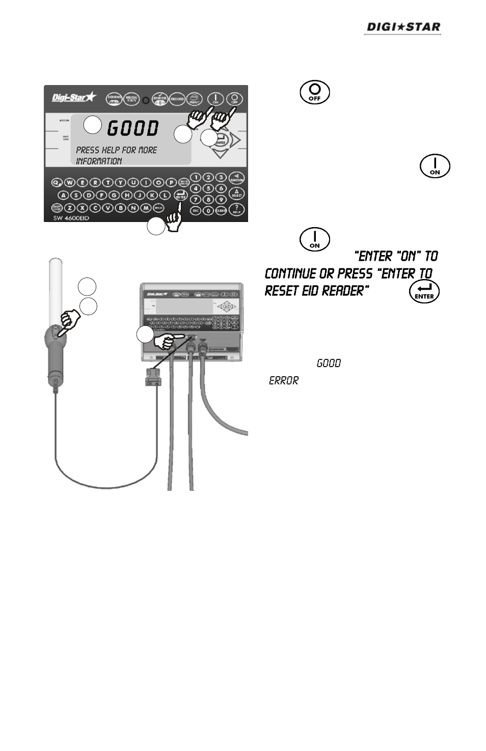 Re-configuring allflex stick reader, G oo d | Digi-Star SW4600EID User Manual | Page 33 / 45