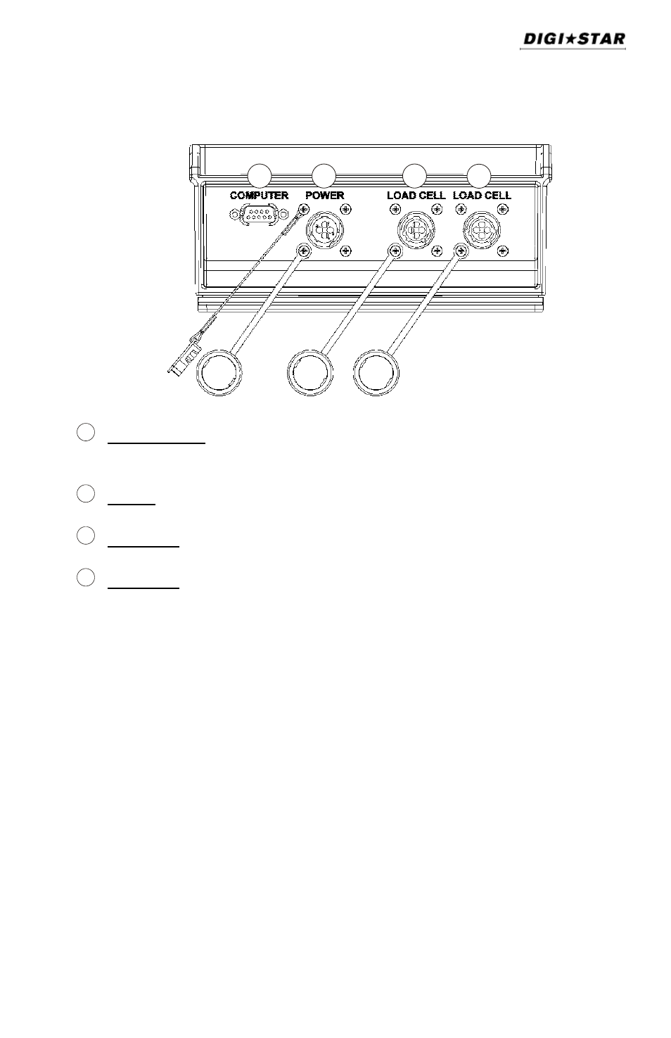 Bottom panel | Digi-Star SW600 User Manual | Page 5 / 24