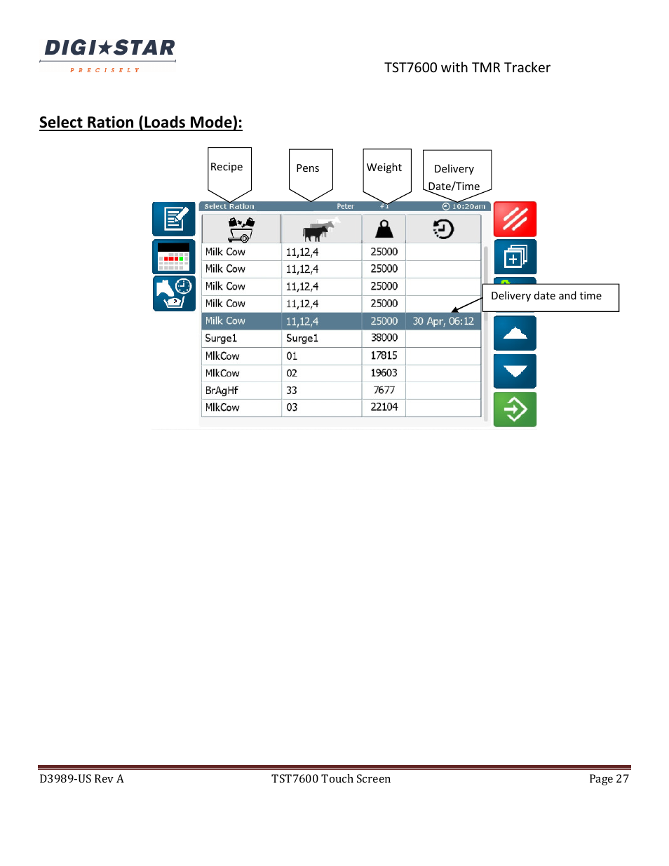 Digi-Star TST7600 with TMR Tracker User Manual | Page 27 / 51