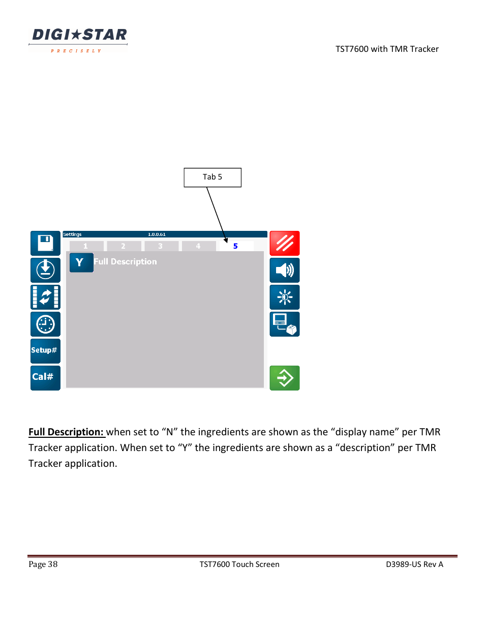 Digi-Star TST7600 with TMR Tracker User Manual | Page 38 / 51