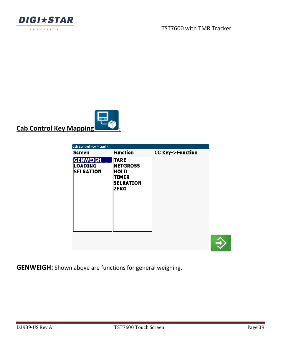 Digi-Star TST7600 with TMR Tracker User Manual | Page 39 / 51