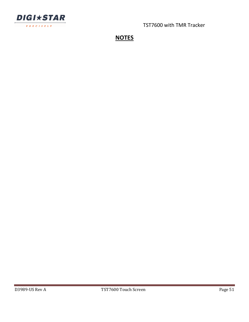 Digi-Star TST7600 with TMR Tracker User Manual | Page 51 / 51