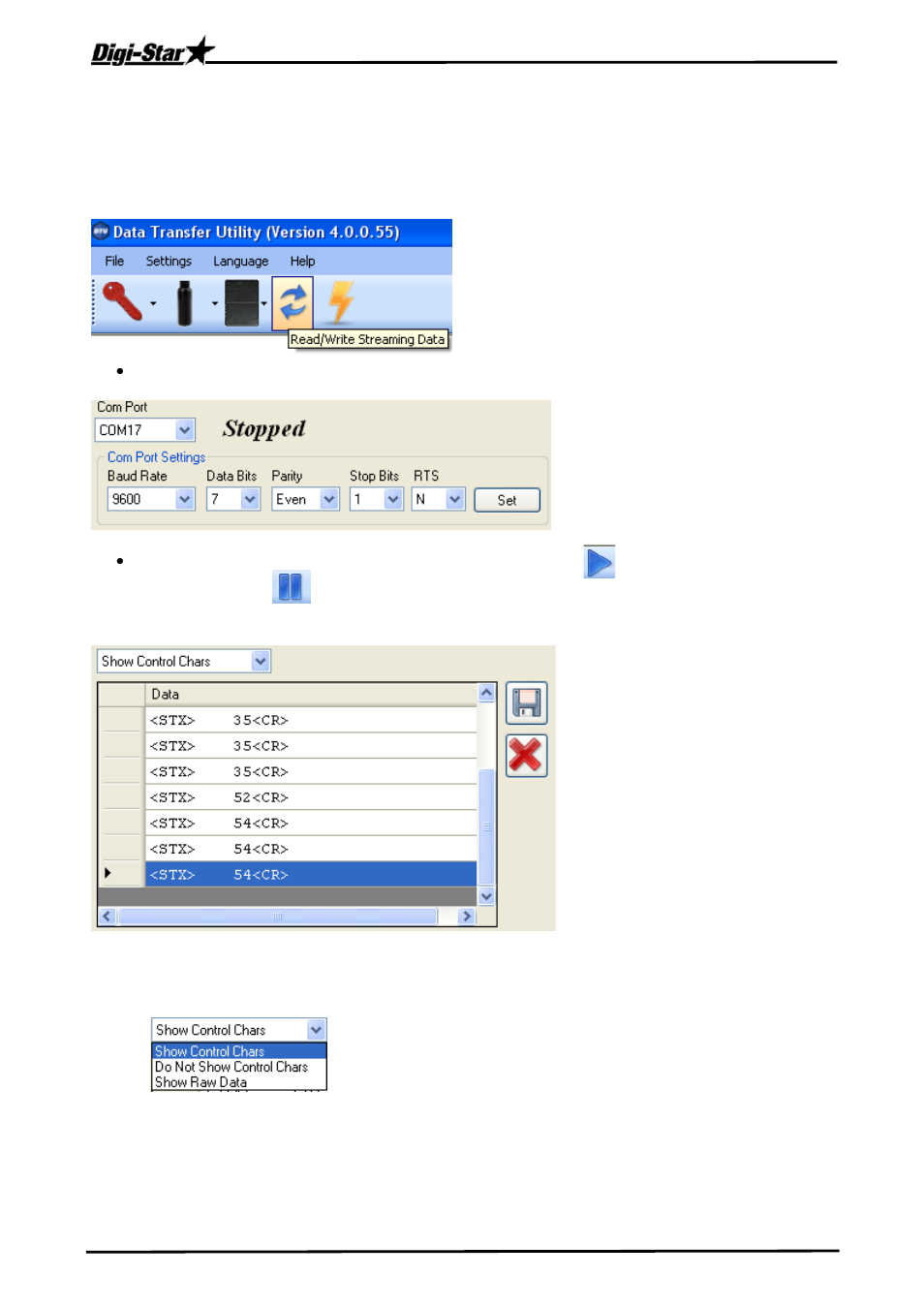 Streaming data | Digi-Star DTU User Manual | Page 13 / 16