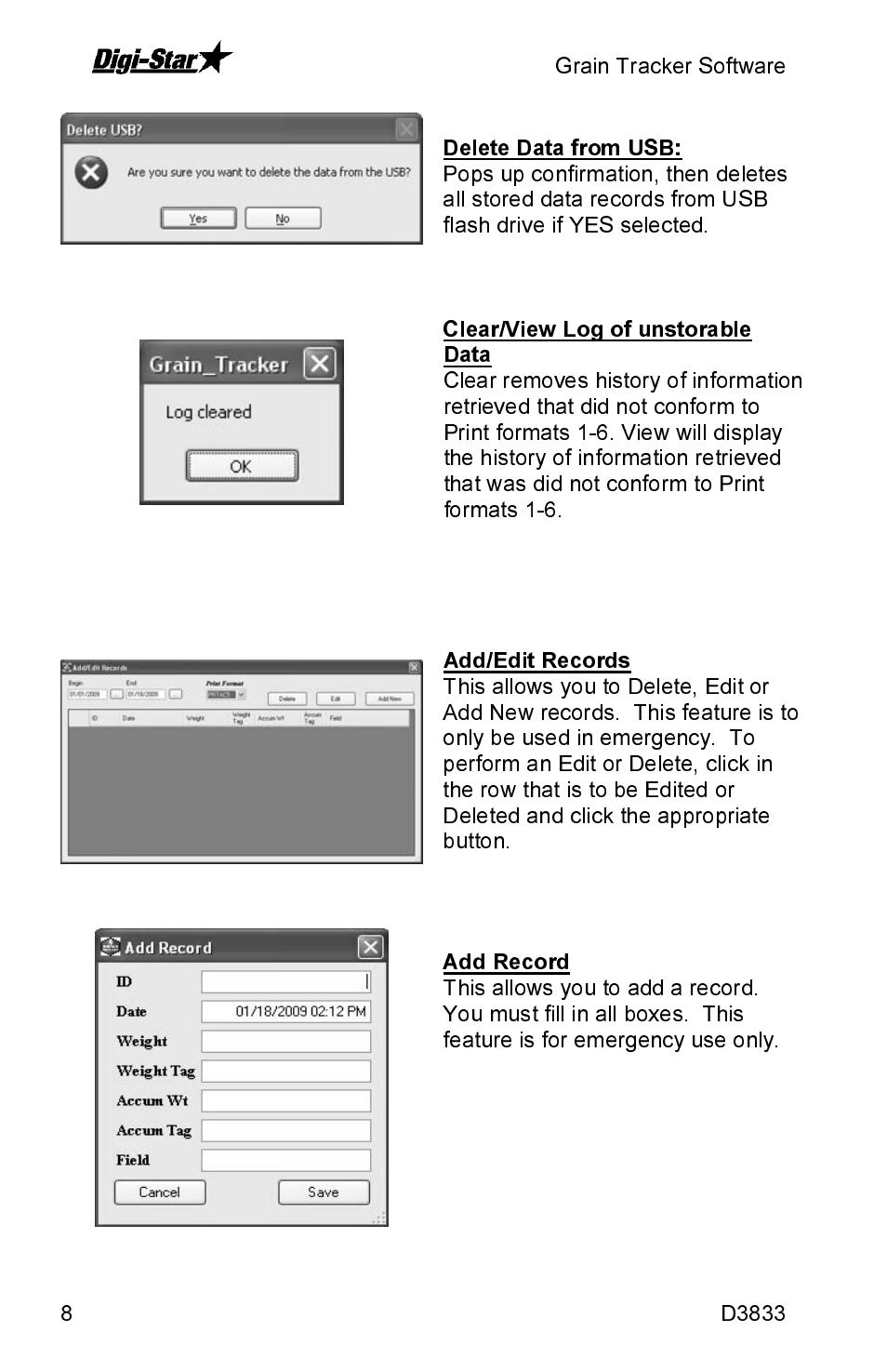 Digi-Star Grain Tracker User Manual | Page 8 / 11