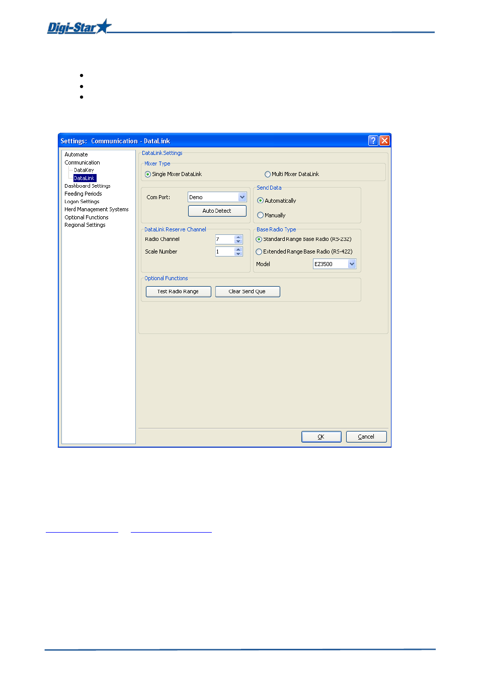 Com port setup, Technical support, Helpdesk | Digi-Star DataLink User Manual | Page 10 / 11