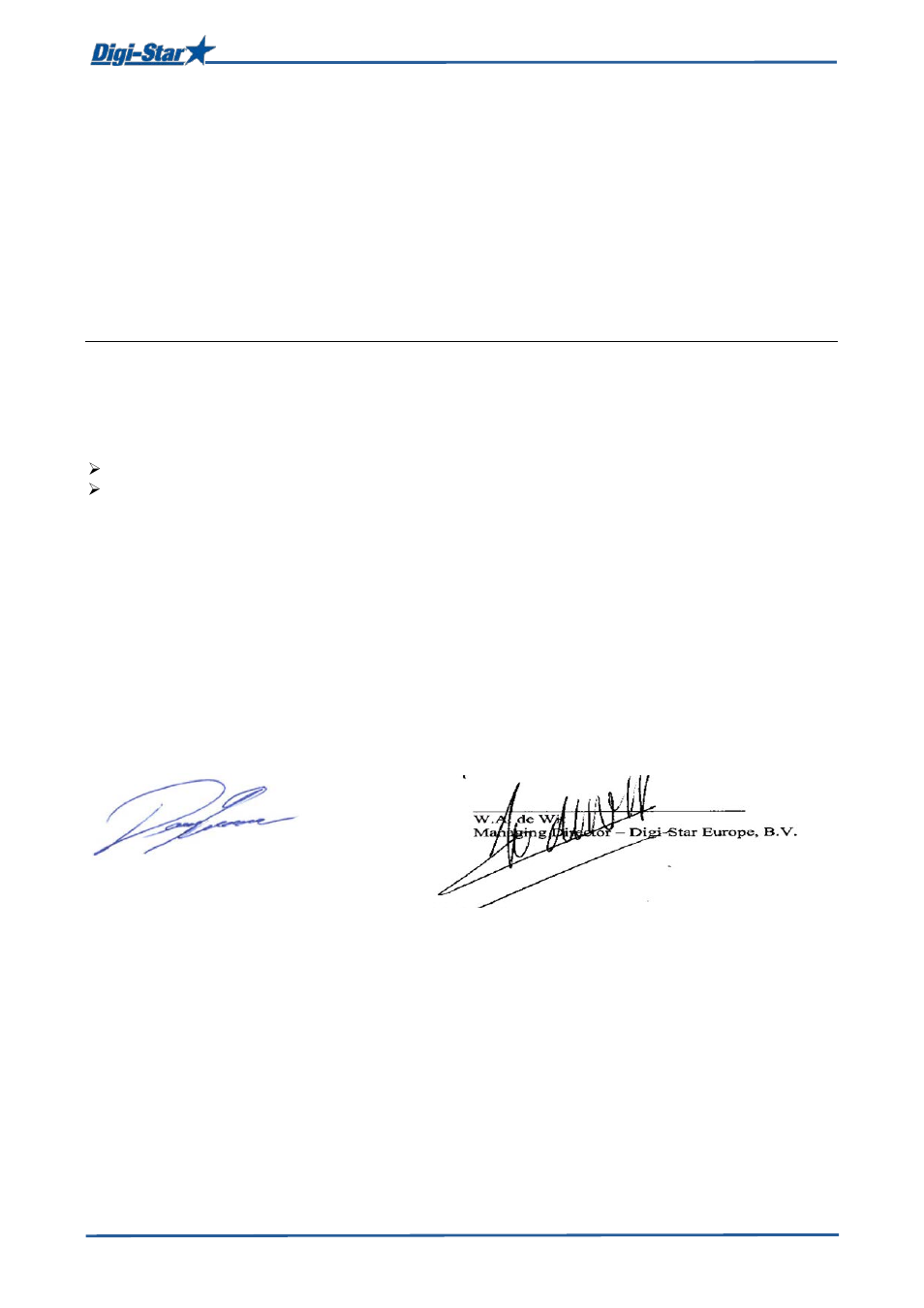 Appendix a1: ec declaration of conformity | Digi-Star DataLink User Manual | Page 11 / 11