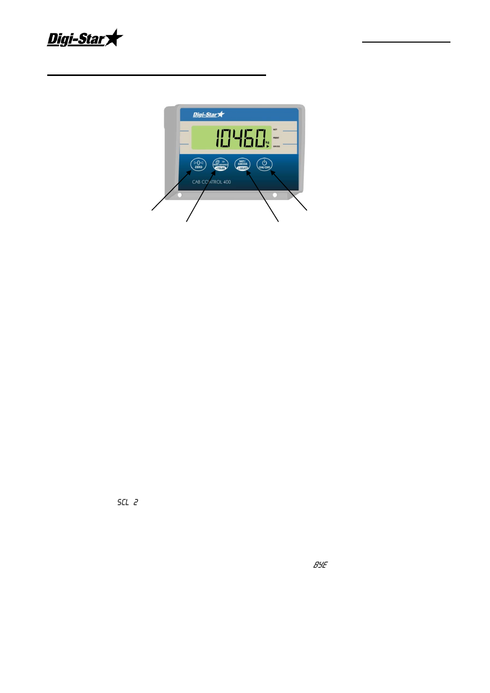 Operating the cab control 400, Cab control 400 keys, Turn on the cab control 400 | Cab control 400 | Digi-Star CC400 User Manual | Page 6 / 9