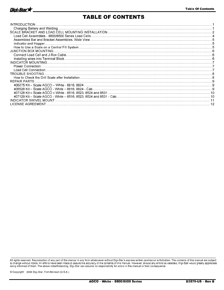 Digi-Star AGCO - White 8816 User Manual | Page 2 / 14
