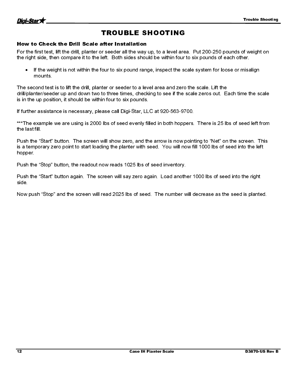 Digi-Star Case IH 1250 - 12/16/24 User Manual | Page 14 / 18