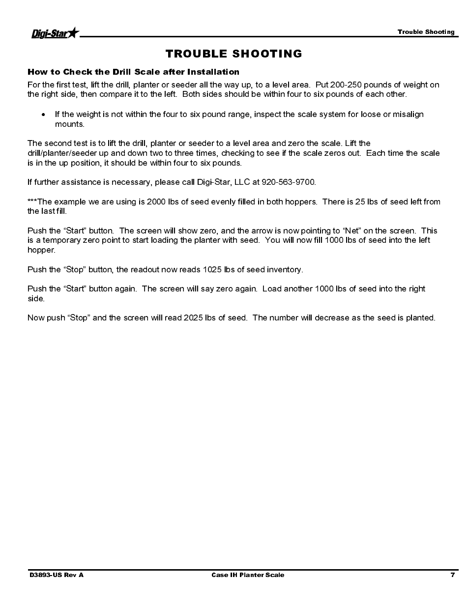 Digi-Star Case IH 1260 – 32/36 User Manual | Page 9 / 12