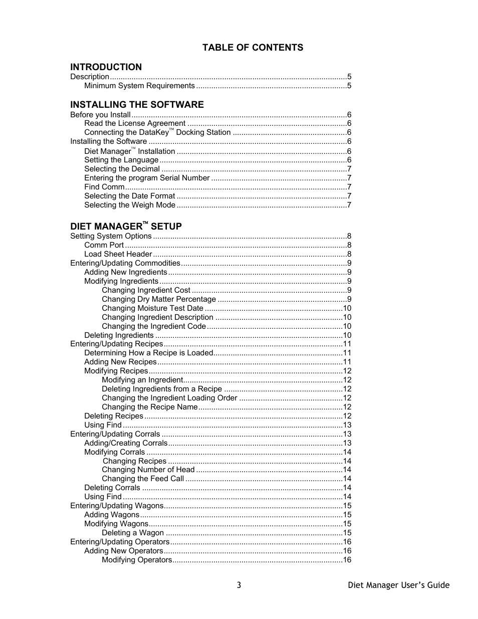 Digi-Star Diet Manager Full Guide User Manual | Page 3 / 28
