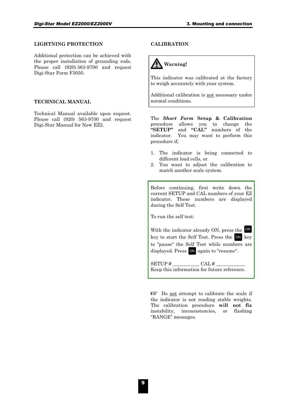 Digi-Star EZ 2000/V User Manual | Page 11 / 14