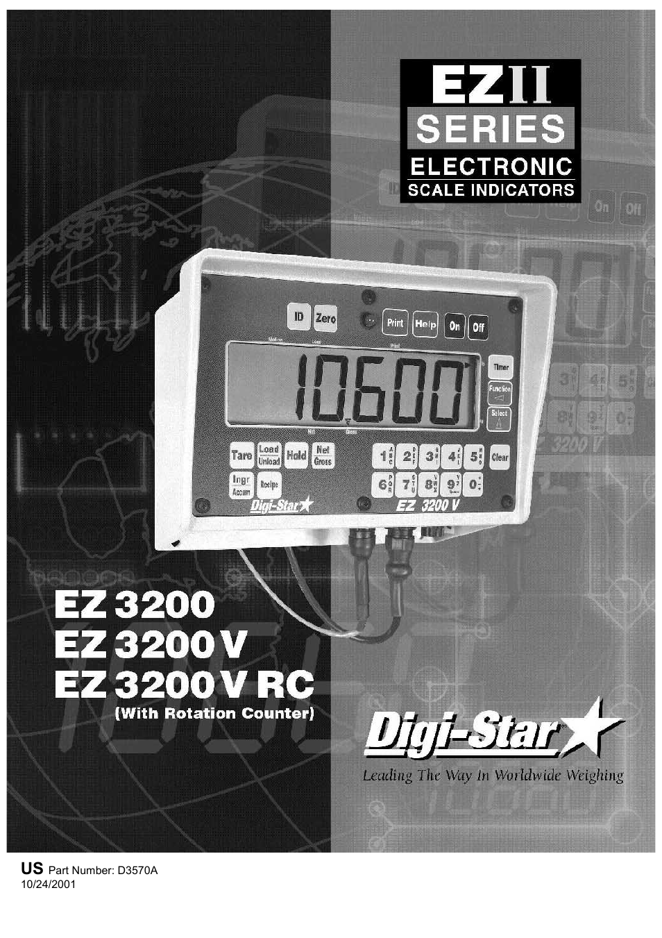 Digi-Star EZ 3200/EZ 3200V/EZ 3200V RC User Manual | 45 pages