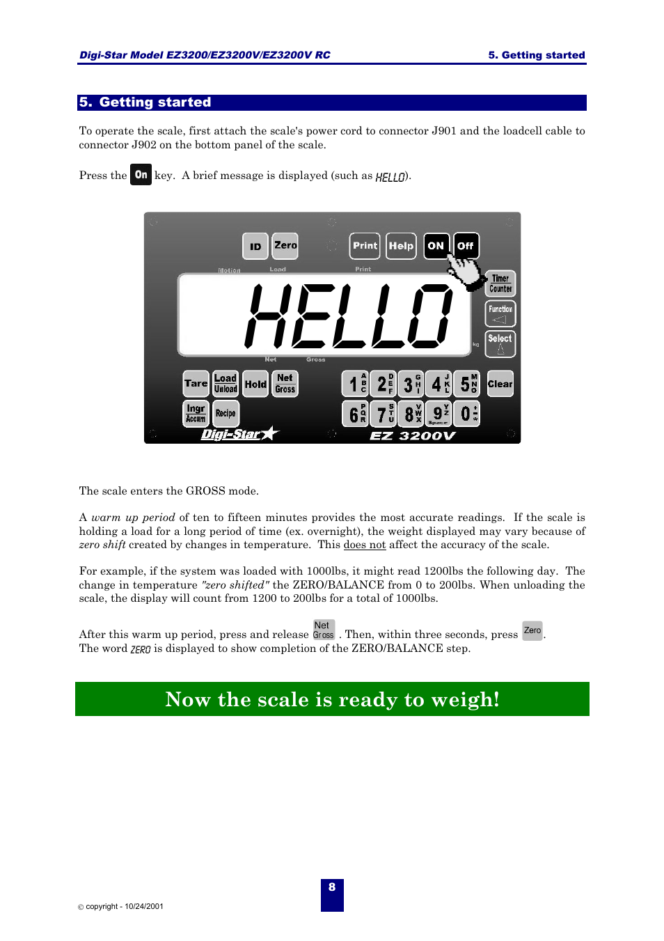 Hello | Digi-Star EZ 3200/EZ 3200V/EZ 3200V RC User Manual | Page 11 / 45