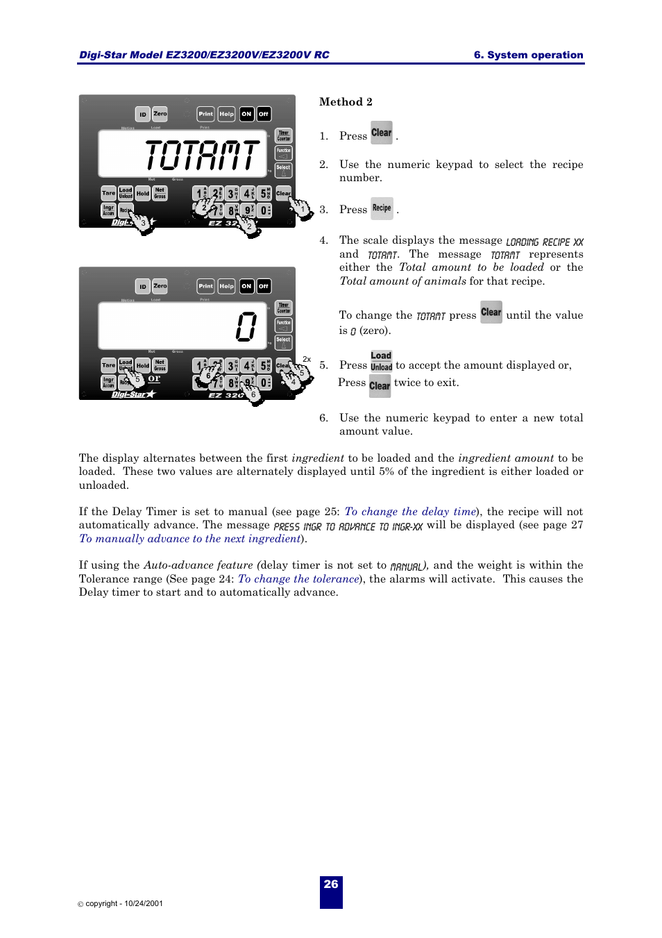 Totamt | Digi-Star EZ 3200/EZ 3200V/EZ 3200V RC User Manual | Page 29 / 45