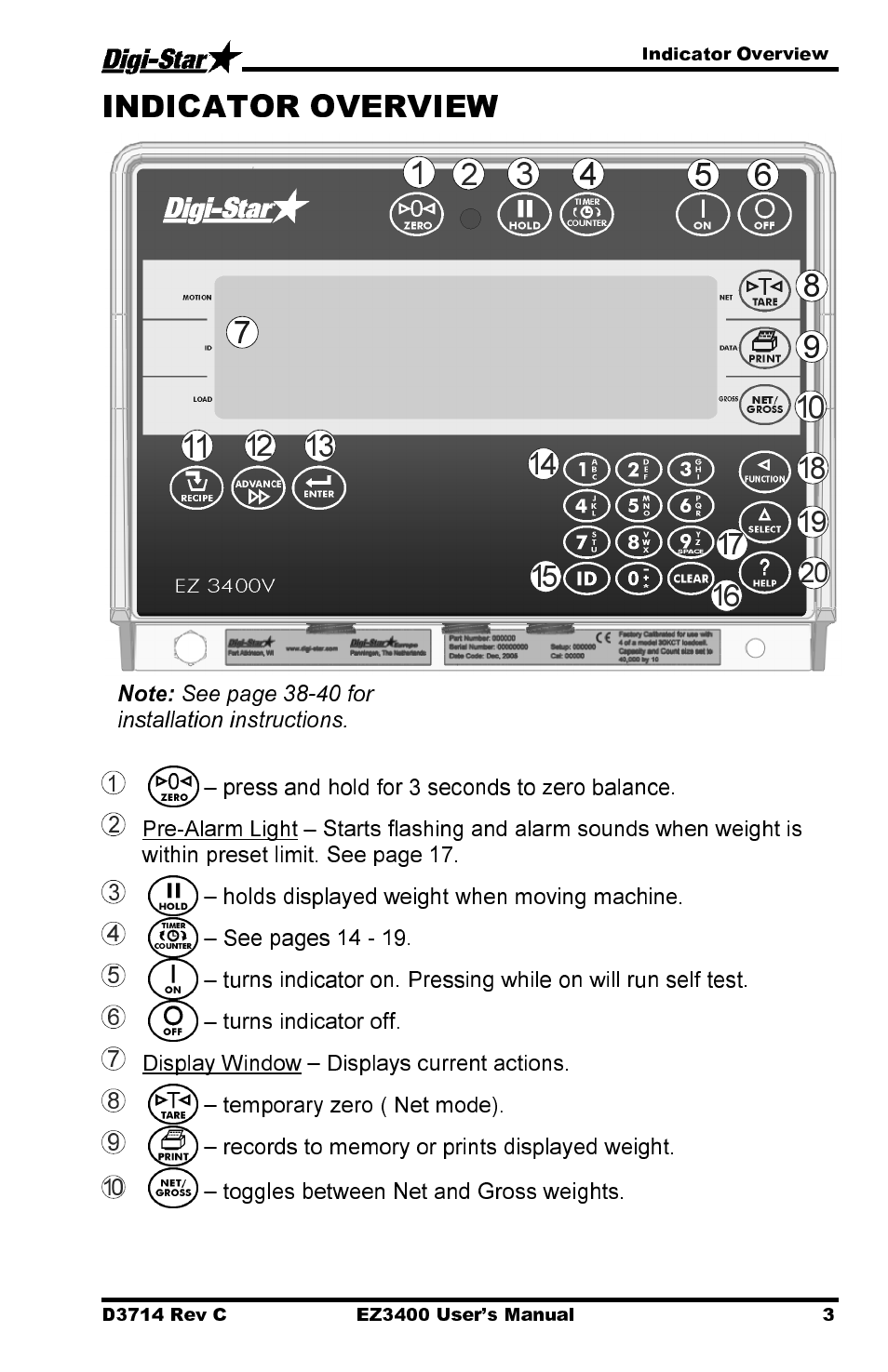 Digi-Star EZ3400 User Manual | Page 7 / 50