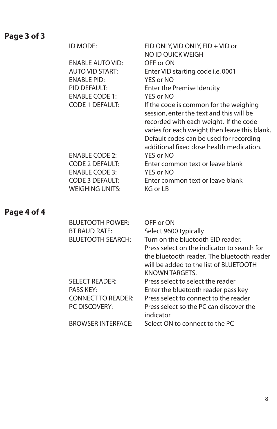 Page 3 of 3, Page 4 of 4 | Digi-Star HORIZON XLS User Manual | Page 8 / 16